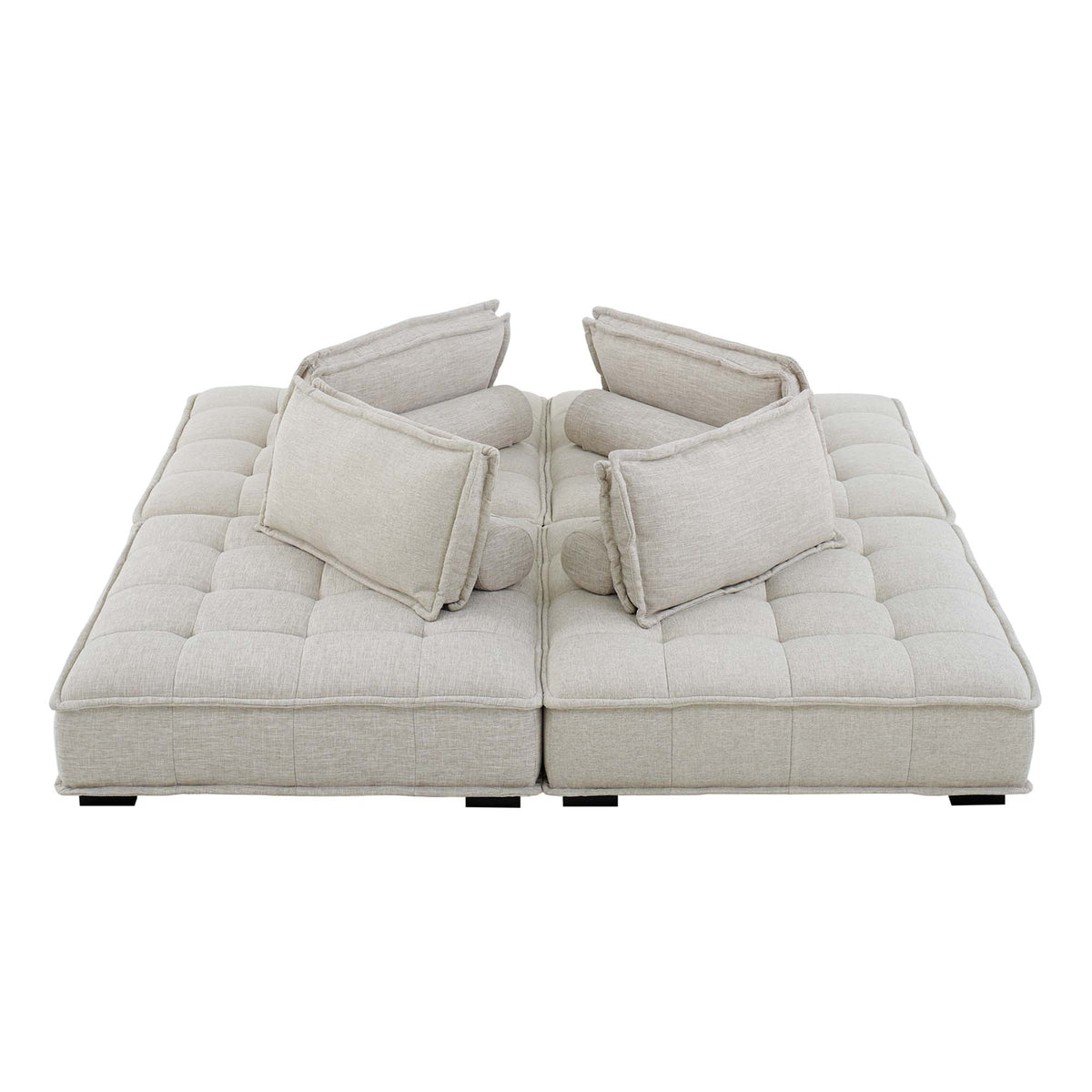 Saunter 4-Piece Tufted Fabric Fabric Sectional Sofa by Modway