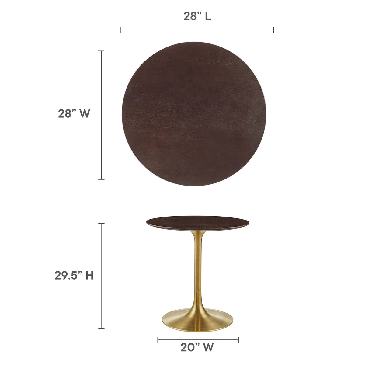 Lippa Round Wood Dining Table by Modway