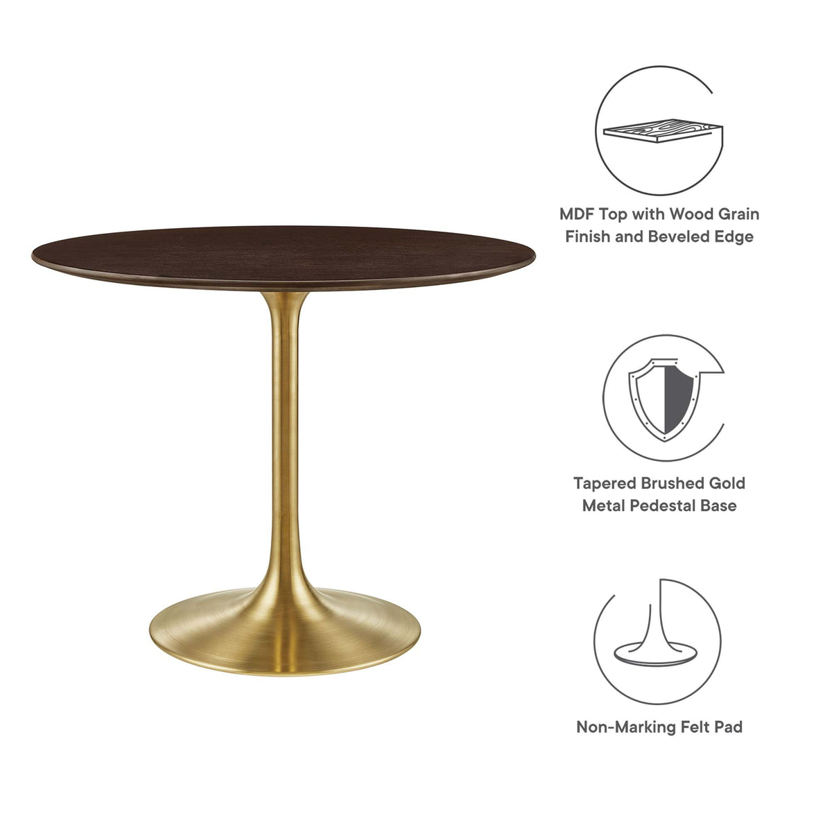 Lippa Round Wood Dining Table by Modway