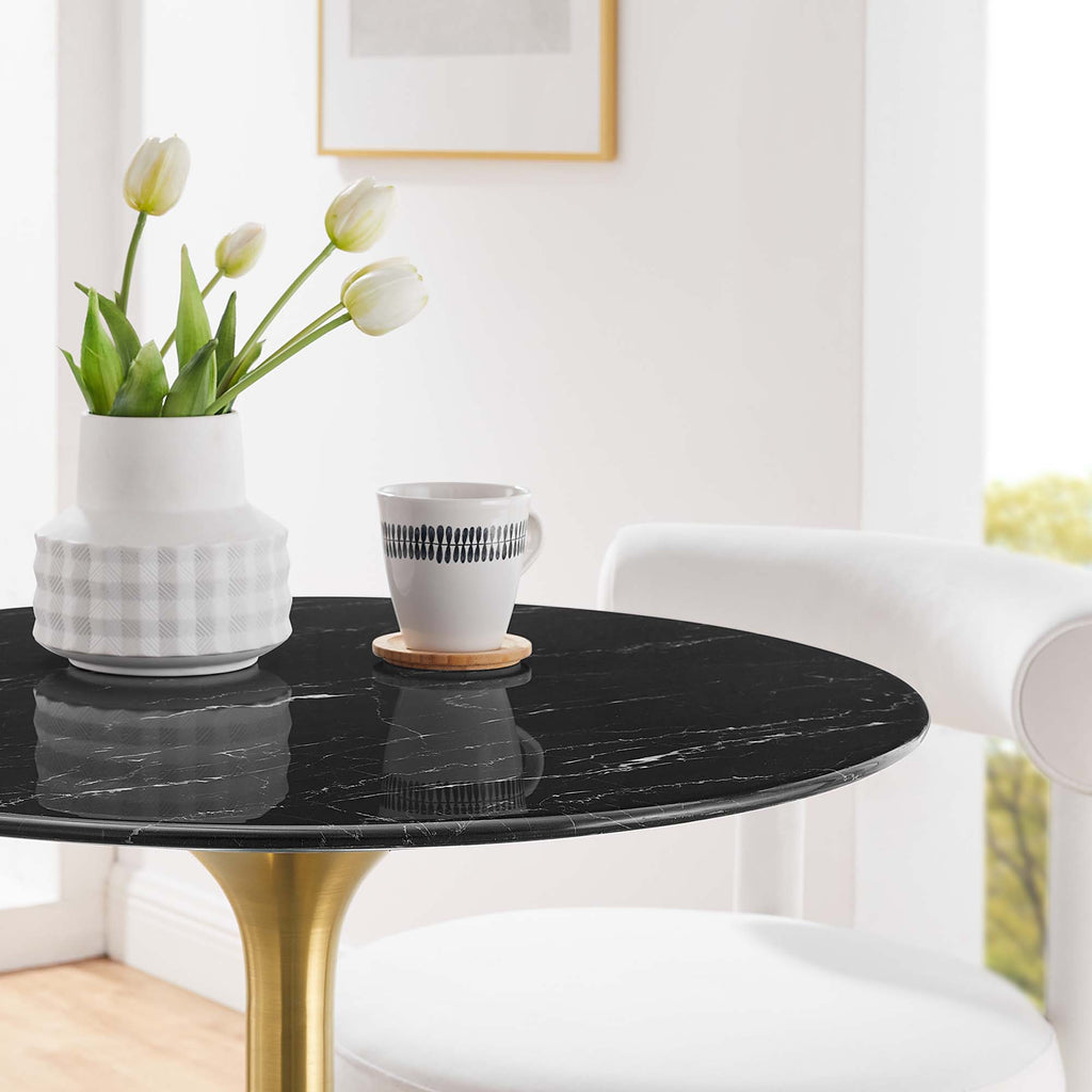 Lippa Round Faux Marble Dining Table by Modway