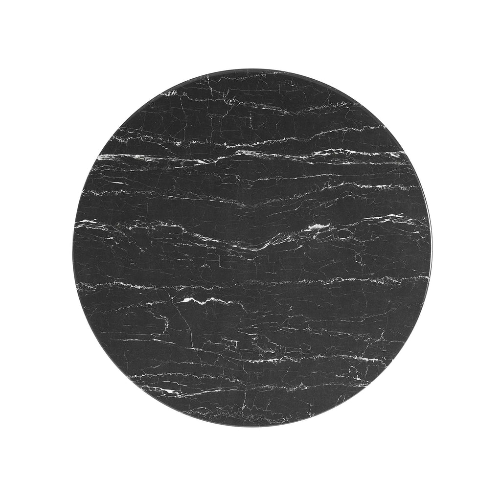Lippa Round Faux Marble Dining Table by Modway