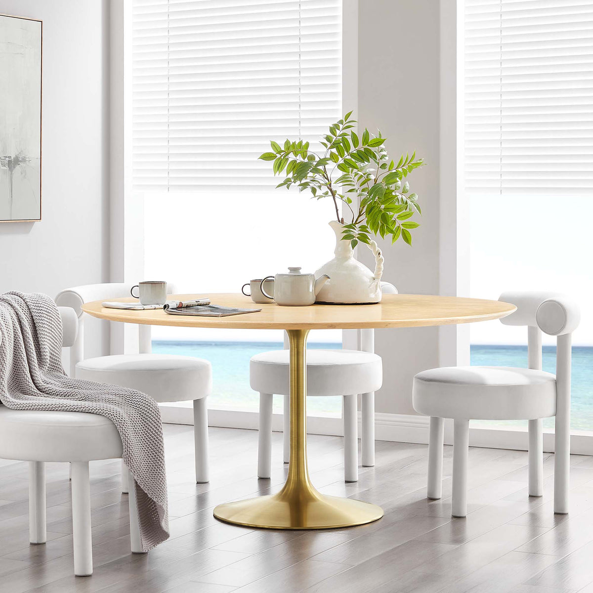 Lippa Round Wood Dining Table by Modway