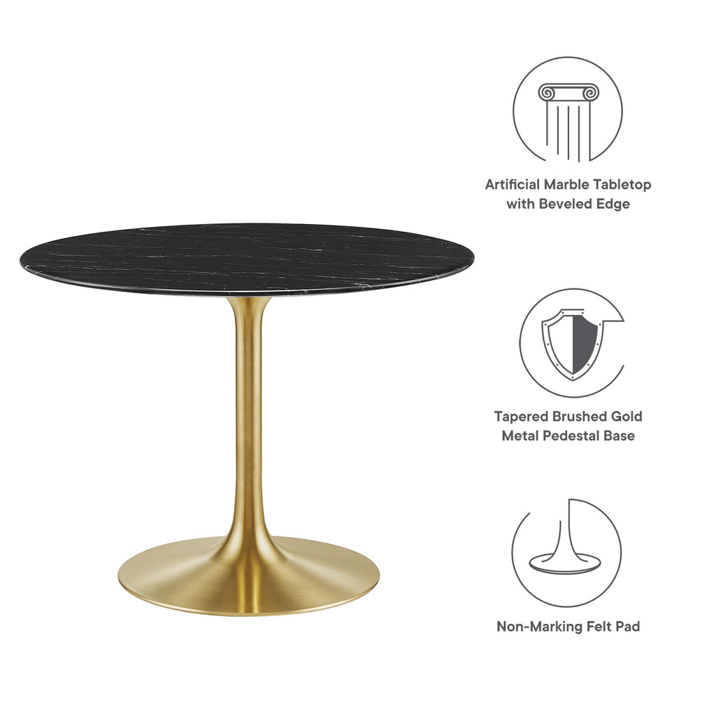 Lippa Round Faux Marble Dining Table by Modway
