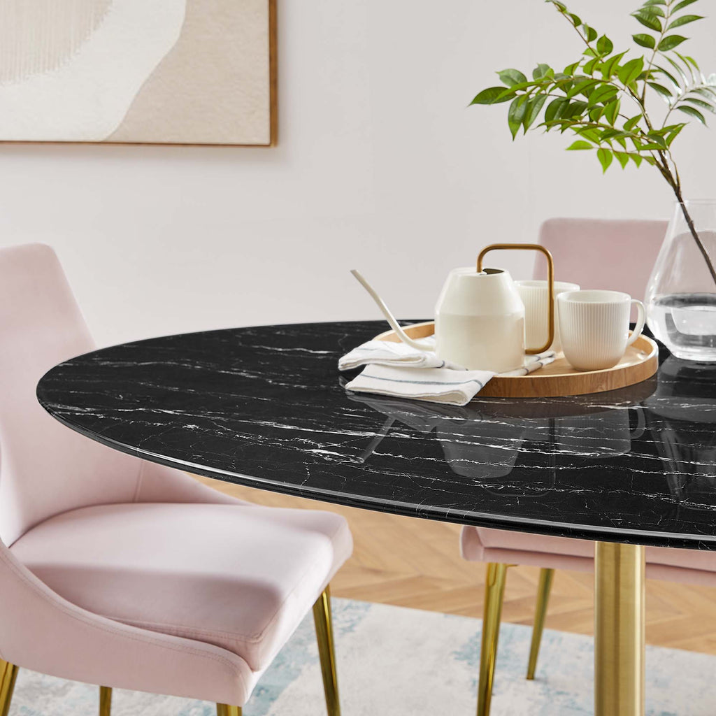 Lippa Oval Faux Marble Dining Table by Modway