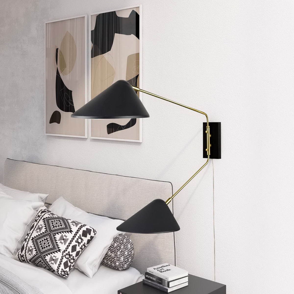 Journey 2-Light Swing Arm Wall Sconce by Modway