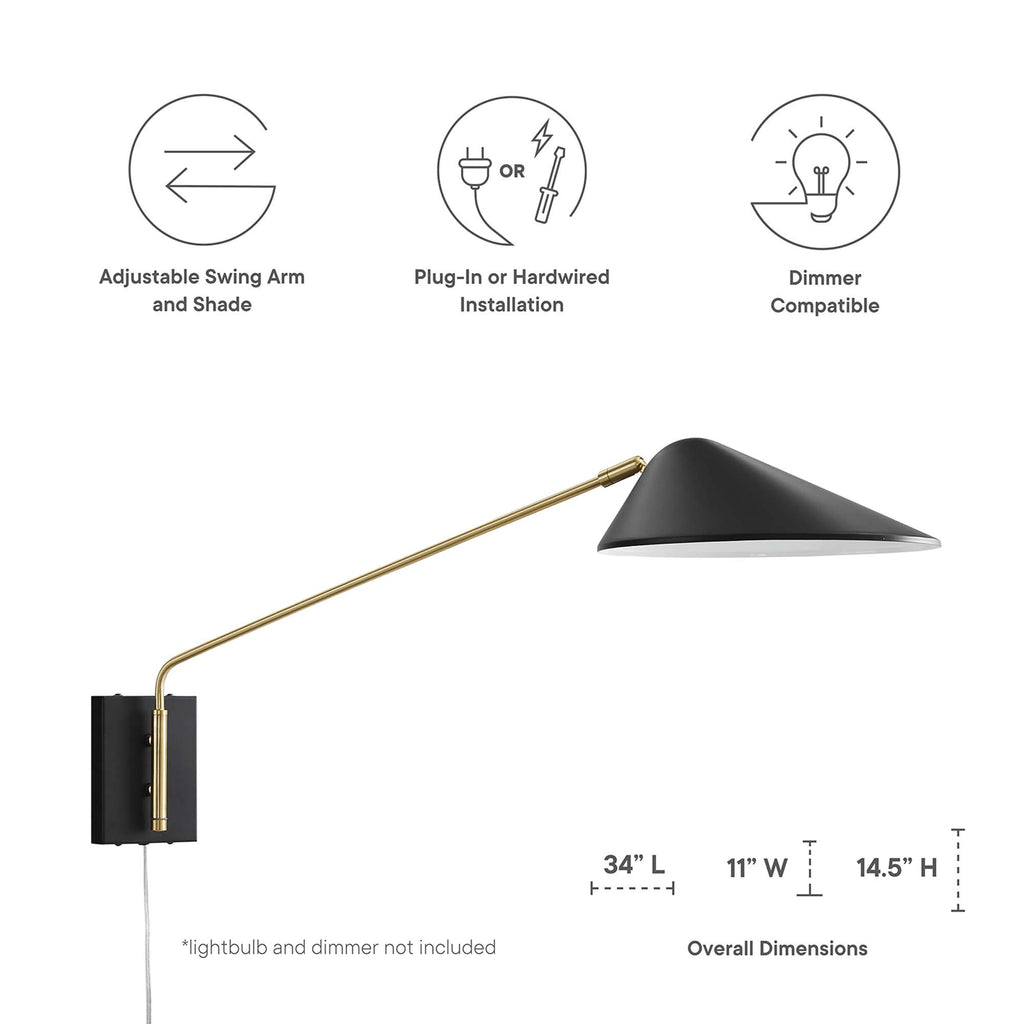 Journey Swing Arm Wall Sconce by Modway