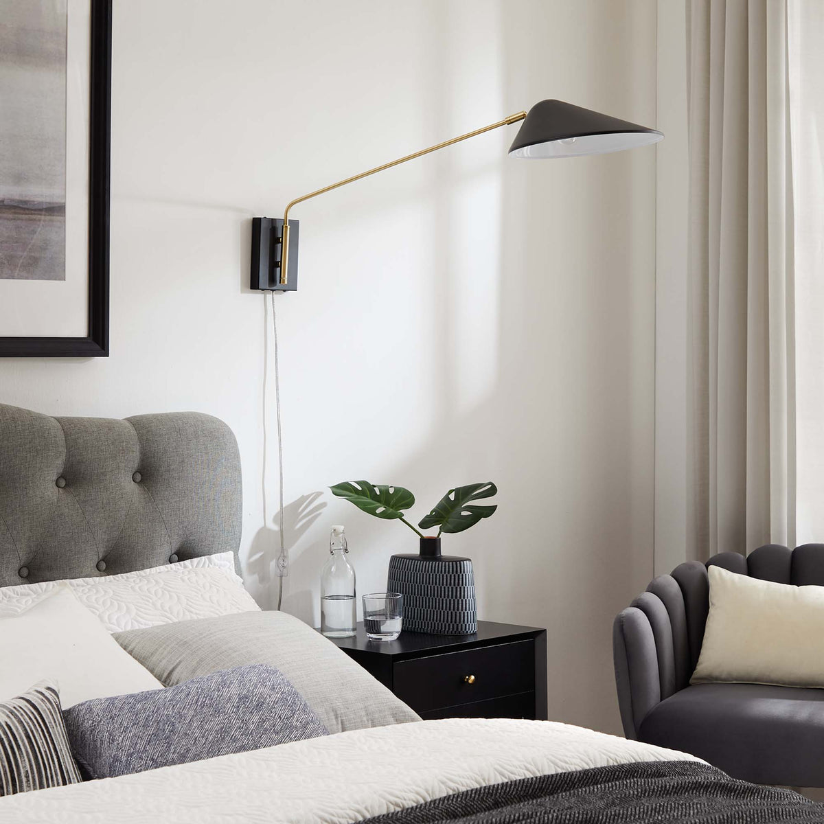 Journey Swing Arm Wall Sconce by Modway