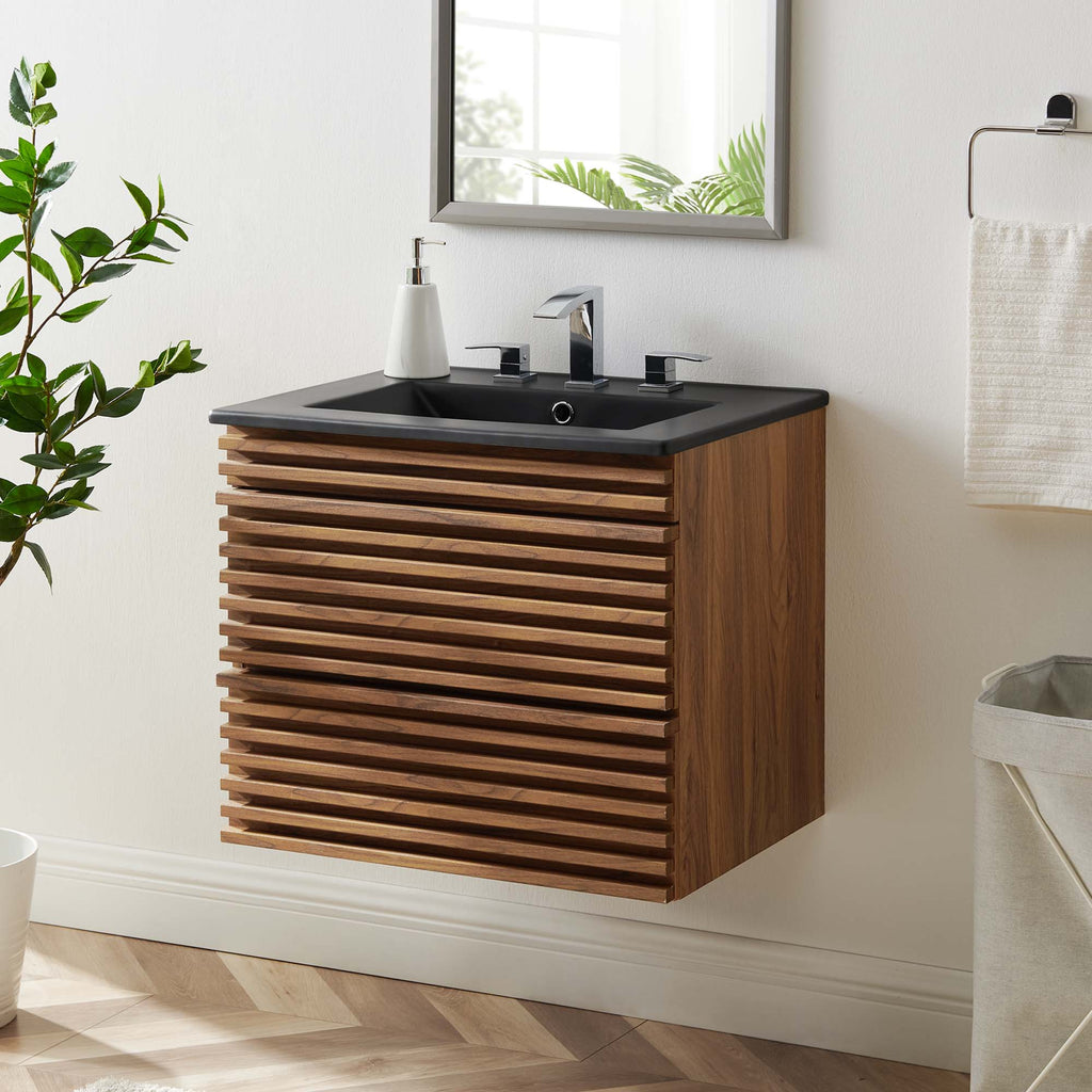 Render Wall-Mount Bathroom Vanity by Modway
