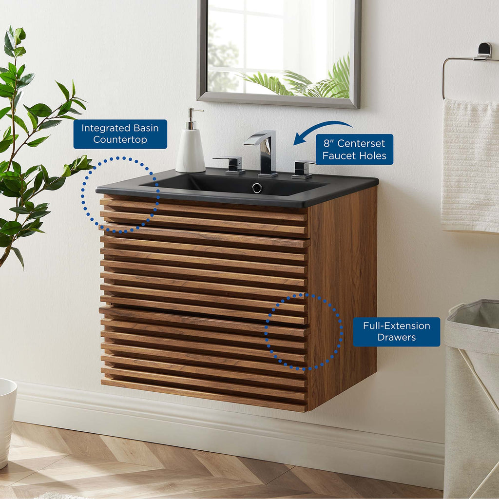Render Wall-Mount Bathroom Vanity by Modway
