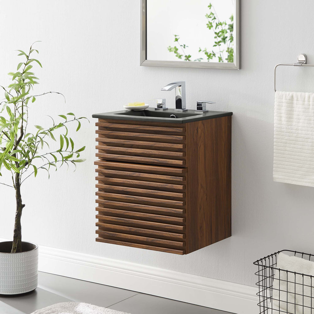 Render Wall-Mount Bathroom Vanity by Modway