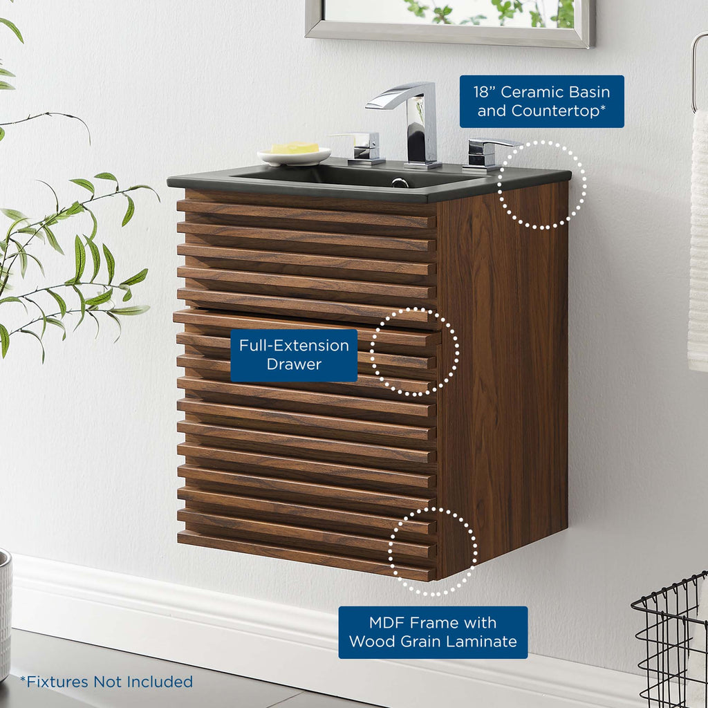 Render Wall-Mount Bathroom Vanity by Modway