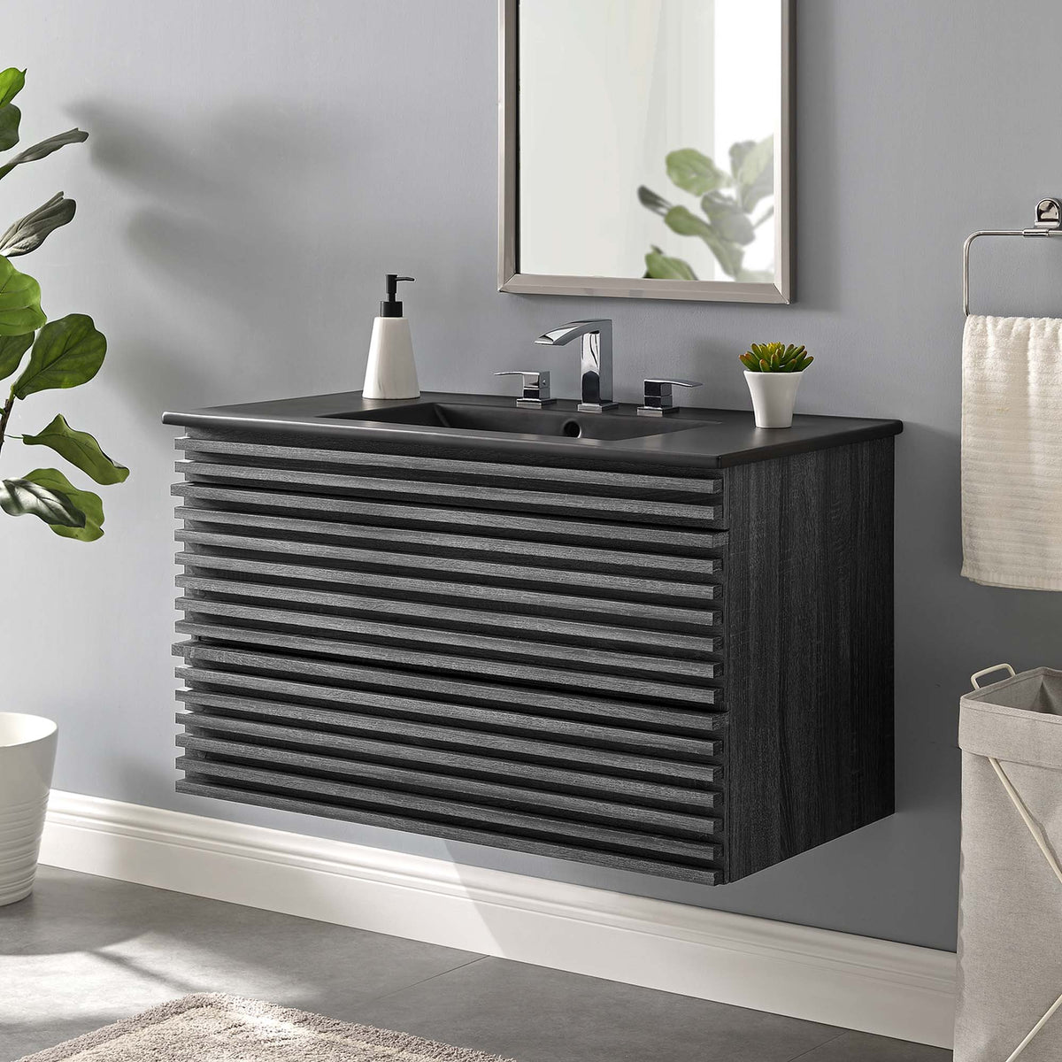 Render Wall-Mount Bathroom Vanity by Modway