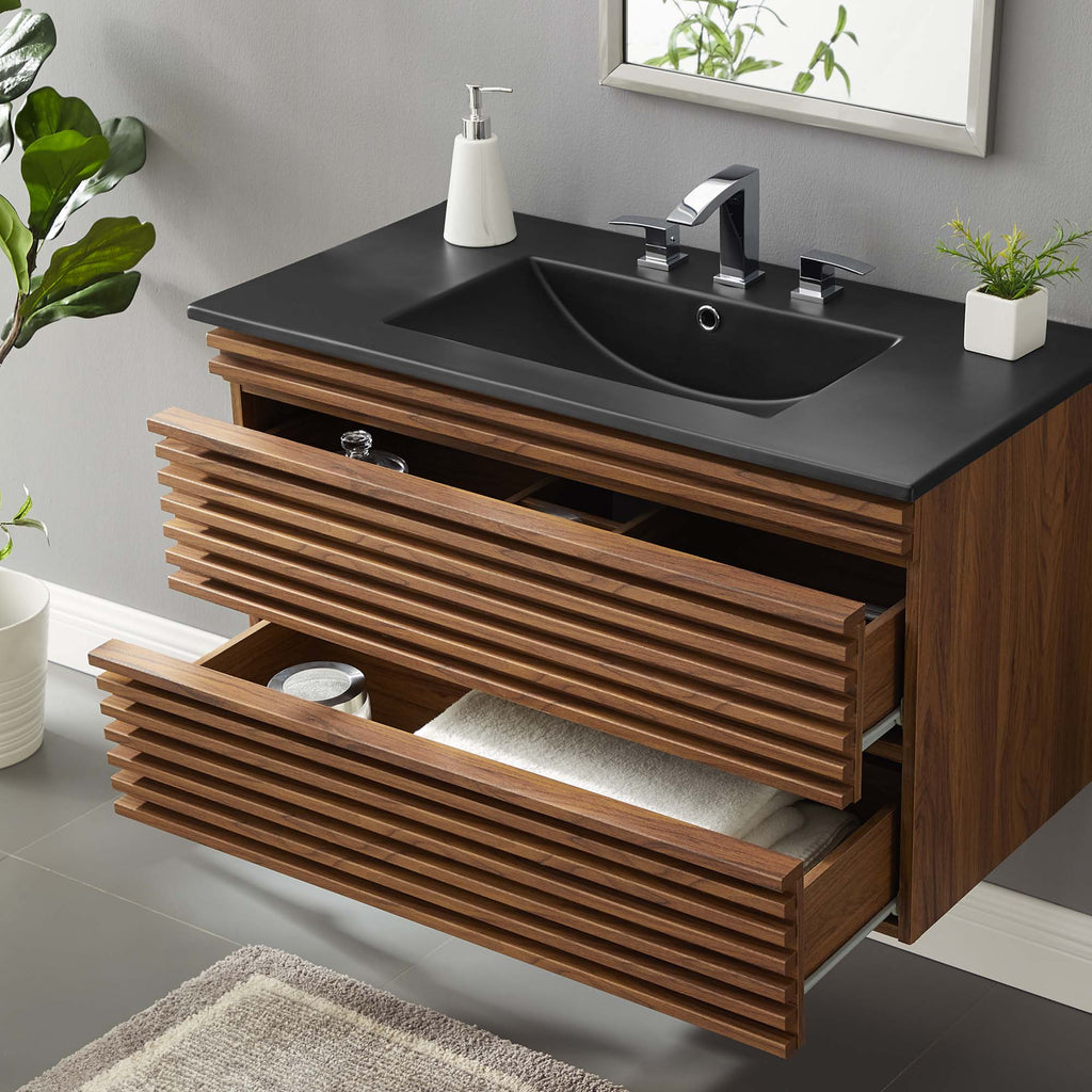 Render Wall-Mount Bathroom Vanity by Modway