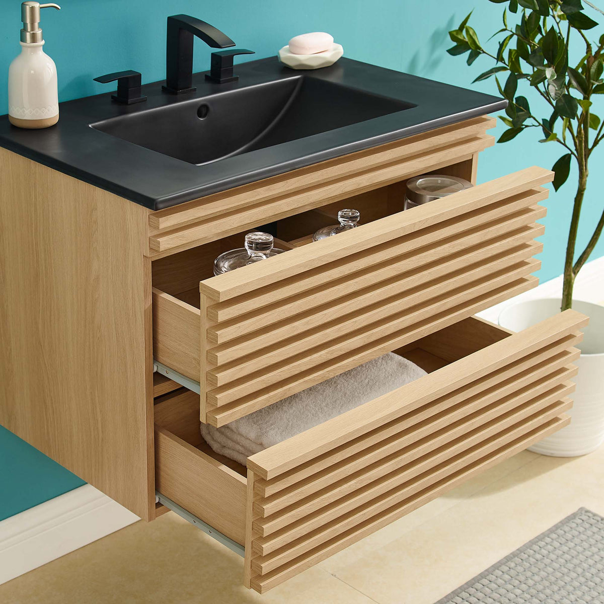 Render Wall-Mount Bathroom Vanity by Modway