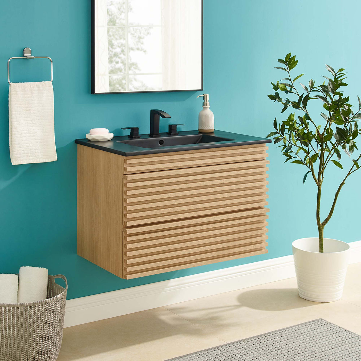 Render Wall-Mount Bathroom Vanity by Modway