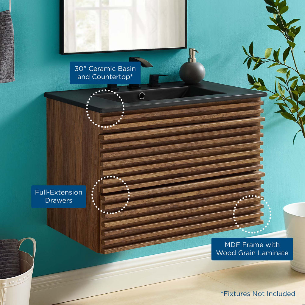 Render Wall-Mount Bathroom Vanity by Modway