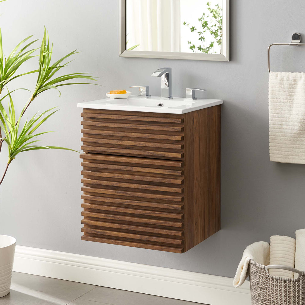 Render Wall-Mount Bathroom Vanity by Modway