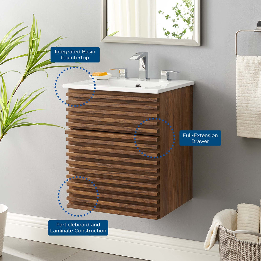Render Wall-Mount Bathroom Vanity by Modway