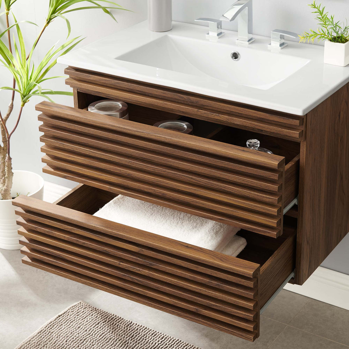 Render Wall-Mount Bathroom Vanity by Modway