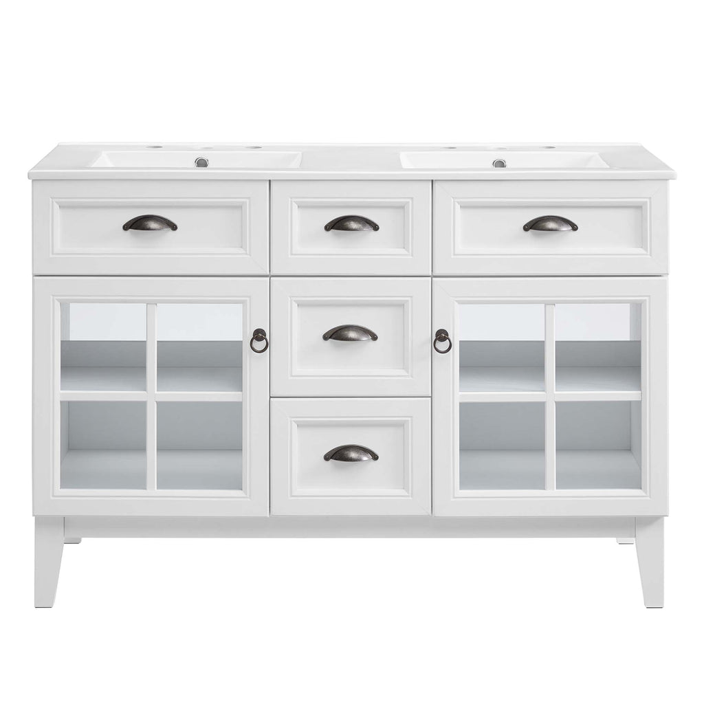 Isle 48" Double Bathroom Vanity Cabinet by Modway