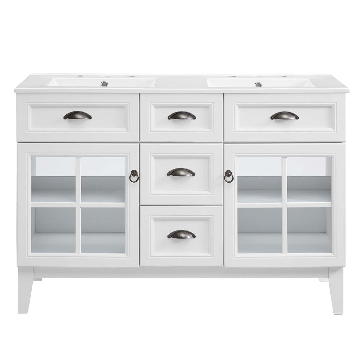 Isle 48" Double Bathroom Vanity Cabinet by Modway