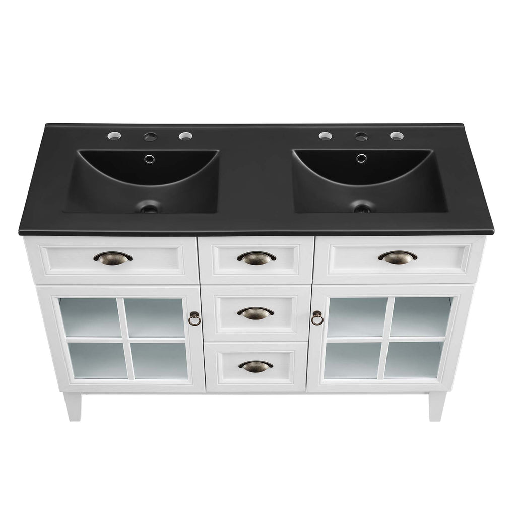 Isle 48" Double Bathroom Vanity Cabinet by Modway