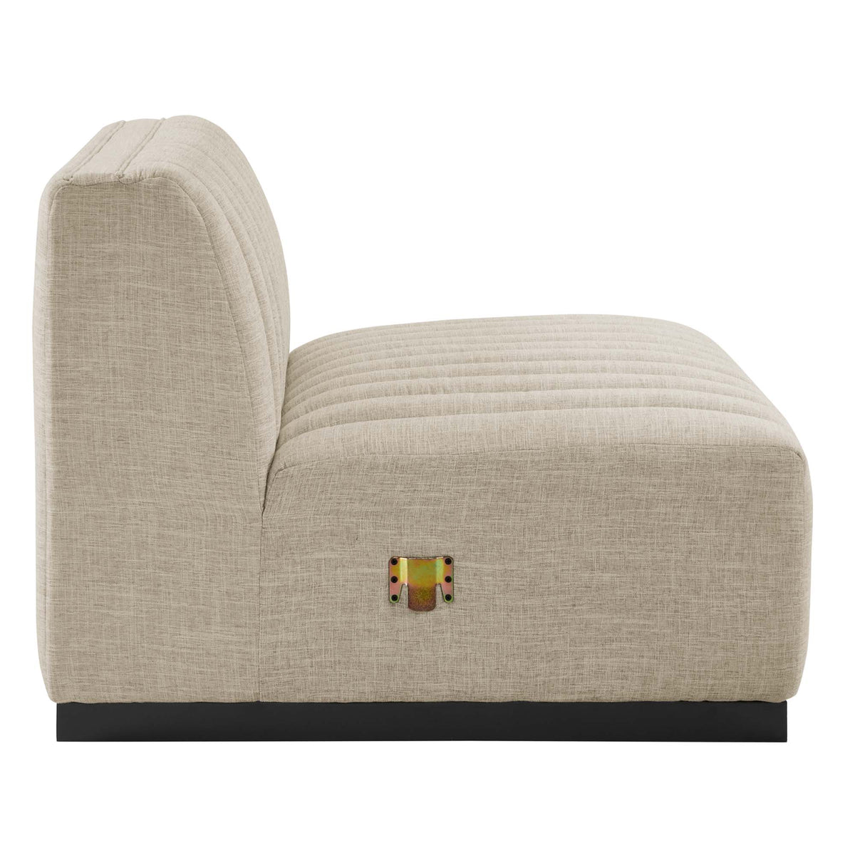 Conjure Channel Tufted Upholstered Fabric Armless Chair by Modway
