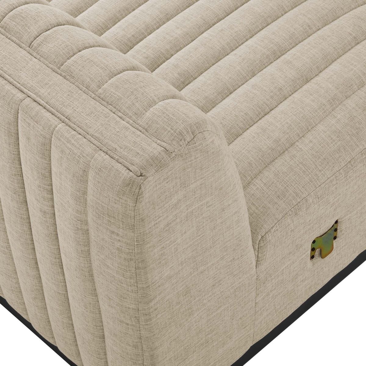 Conjure Channel Tufted Upholstered Fabric Armless Chair by Modway