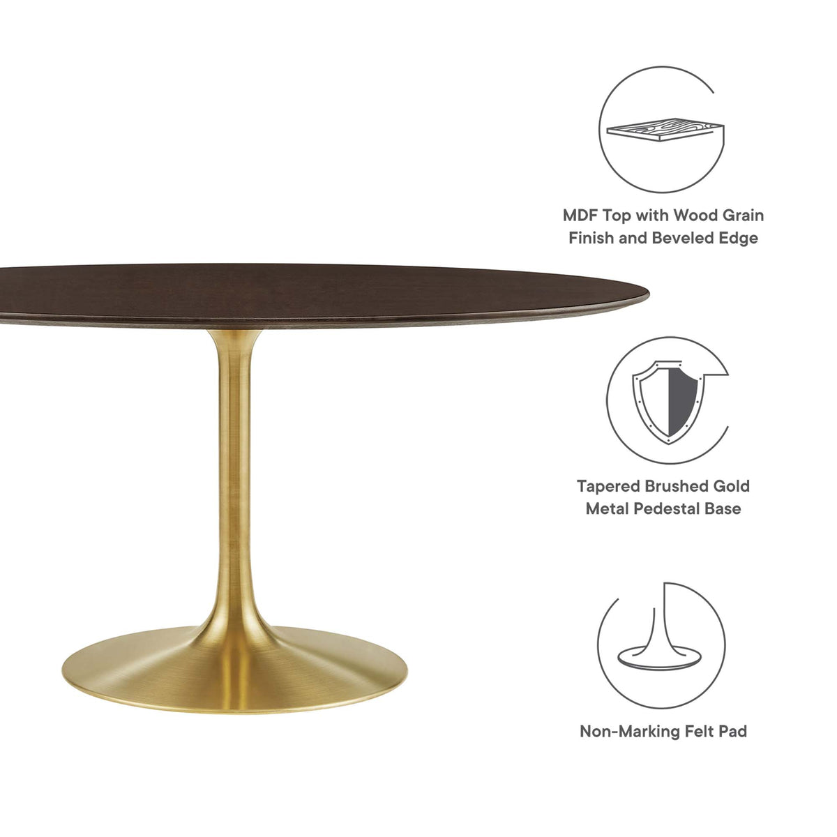 Lippa Oval Wood Dining Table by Modway