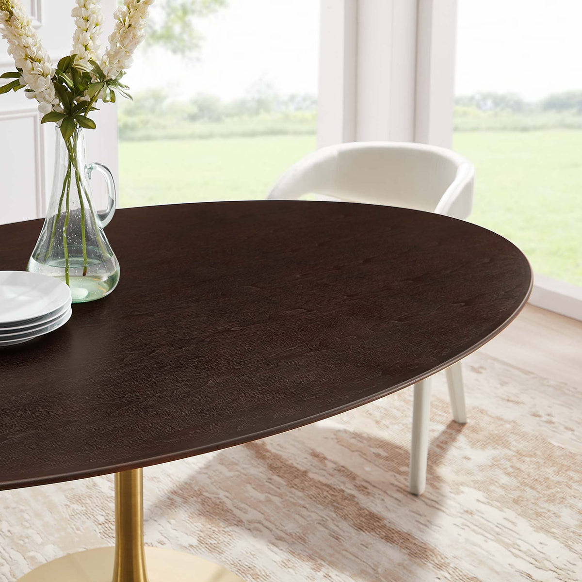 Lippa Oval Wood Dining Table by Modway