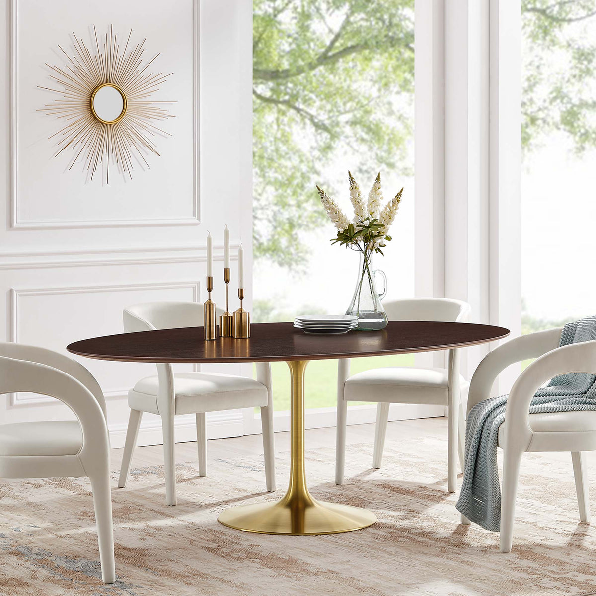 Lippa Oval Wood Dining Table by Modway