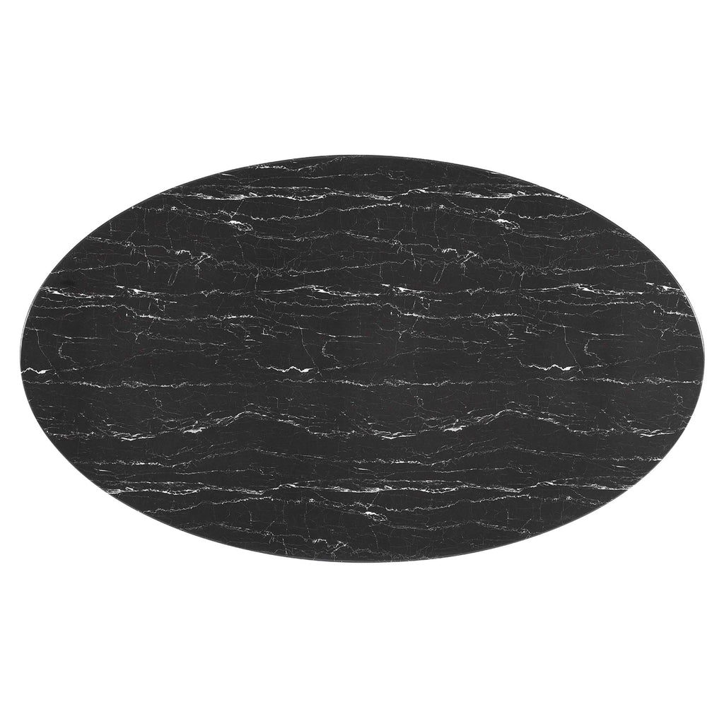 Lippa Oval Faux Marble Dining Table by Modway