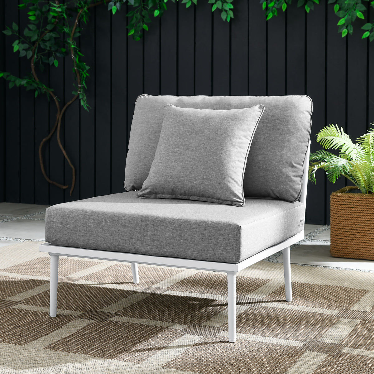 Stance Outdoor Patio Aluminum Armless Chair by Modway