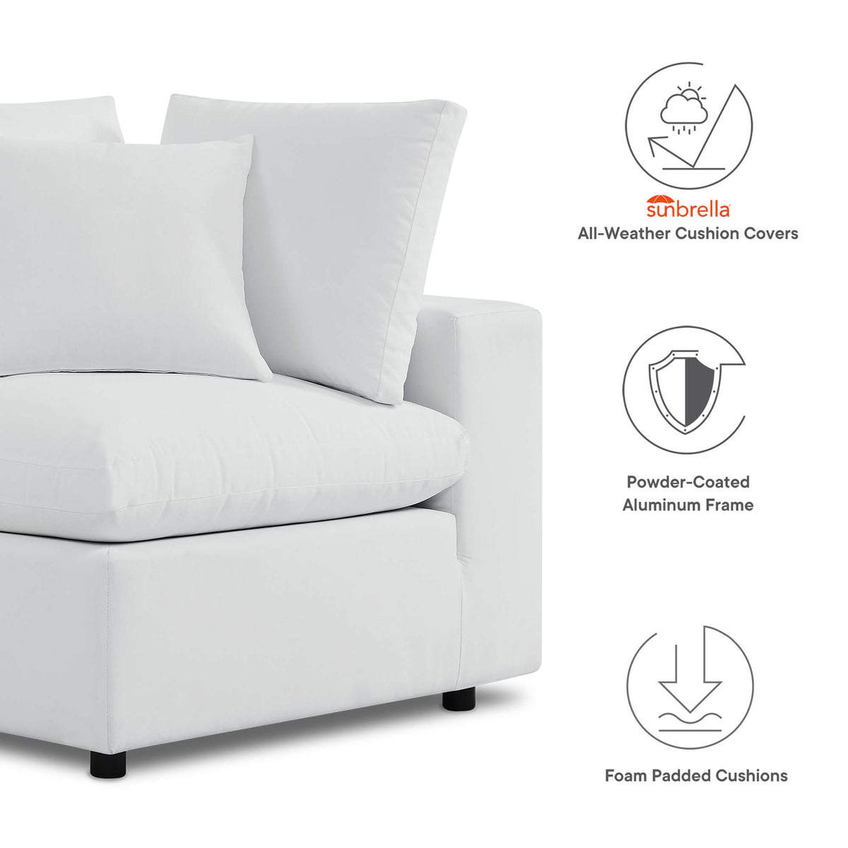 Commix Sunbrella® Outdoor Patio Loveseat by Modway