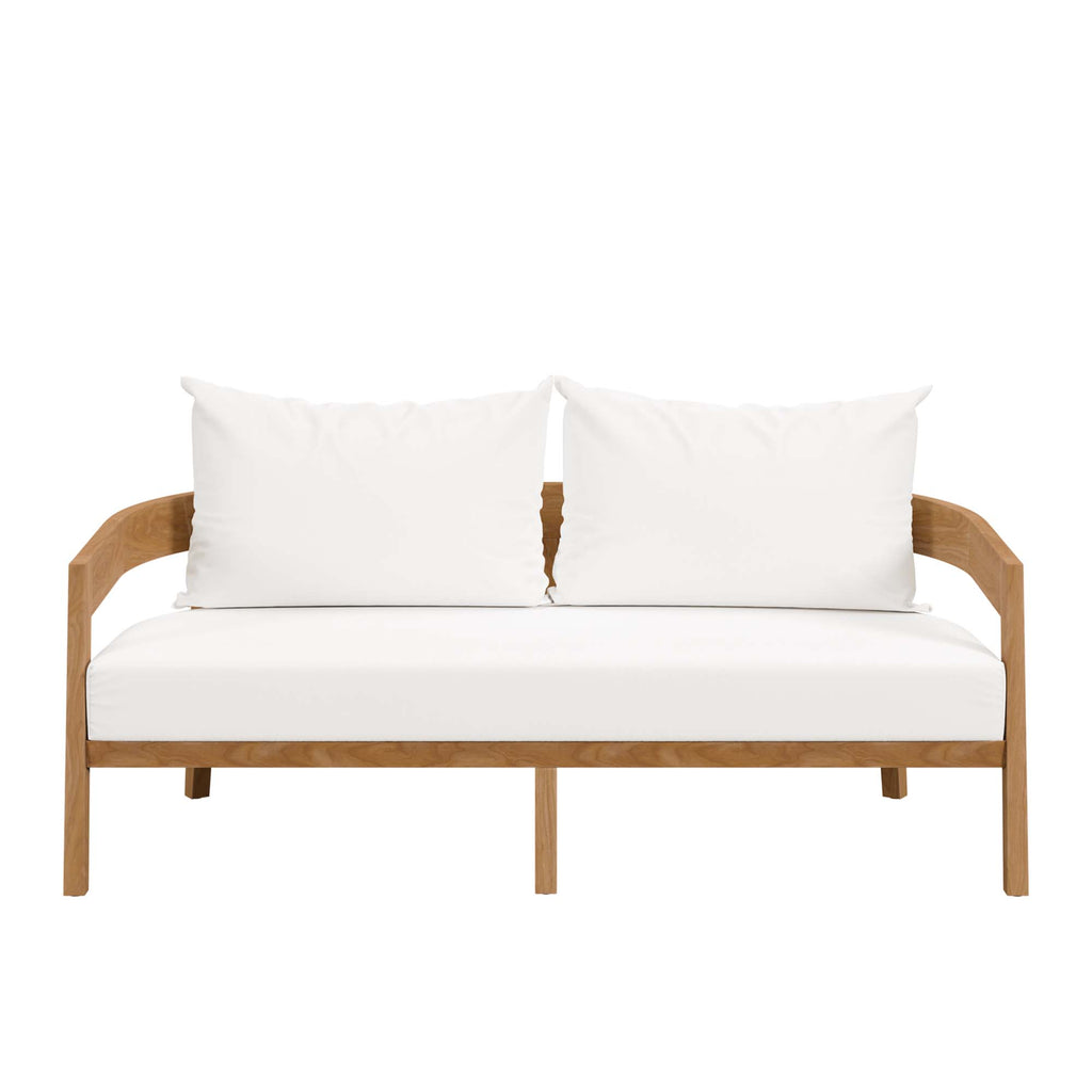Brisbane Teak Wood Outdoor Patio Loveseat by Modway