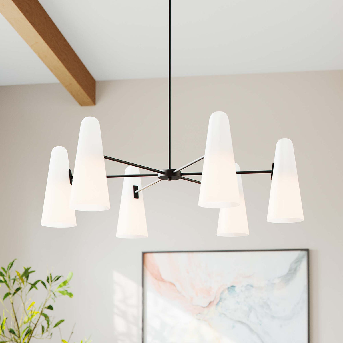 Beacon 6-Light Chandelier by Modway