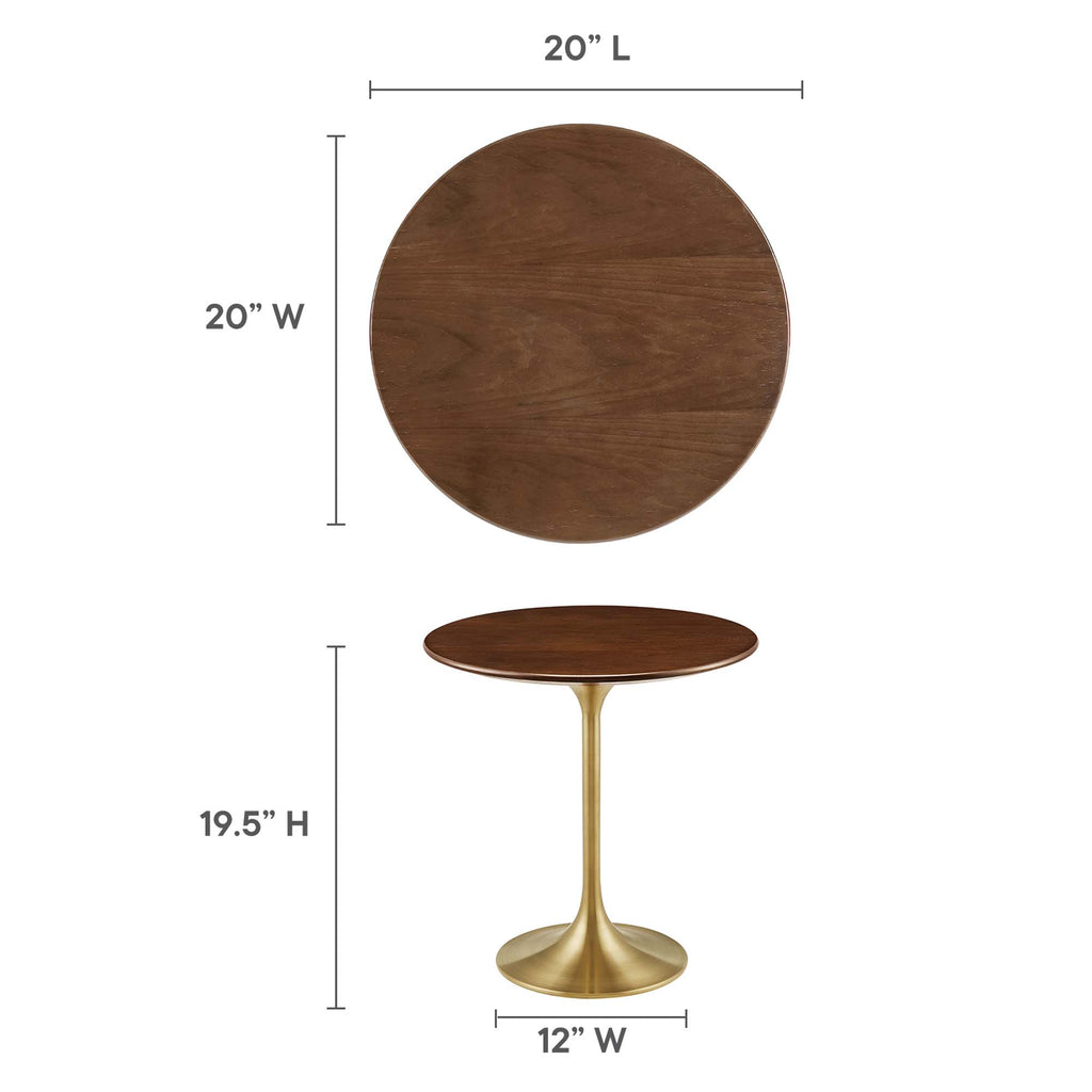 Lippa 20" Round Wood Side Table by Modway