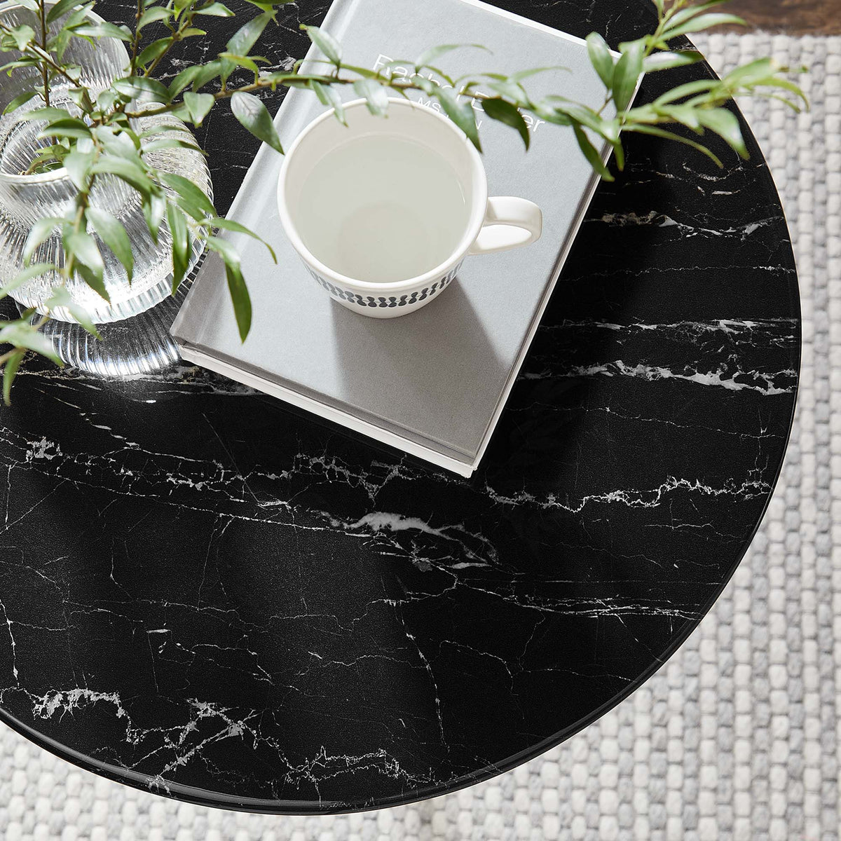 Lippa 20" Round Faux Marble Side Table by Modway