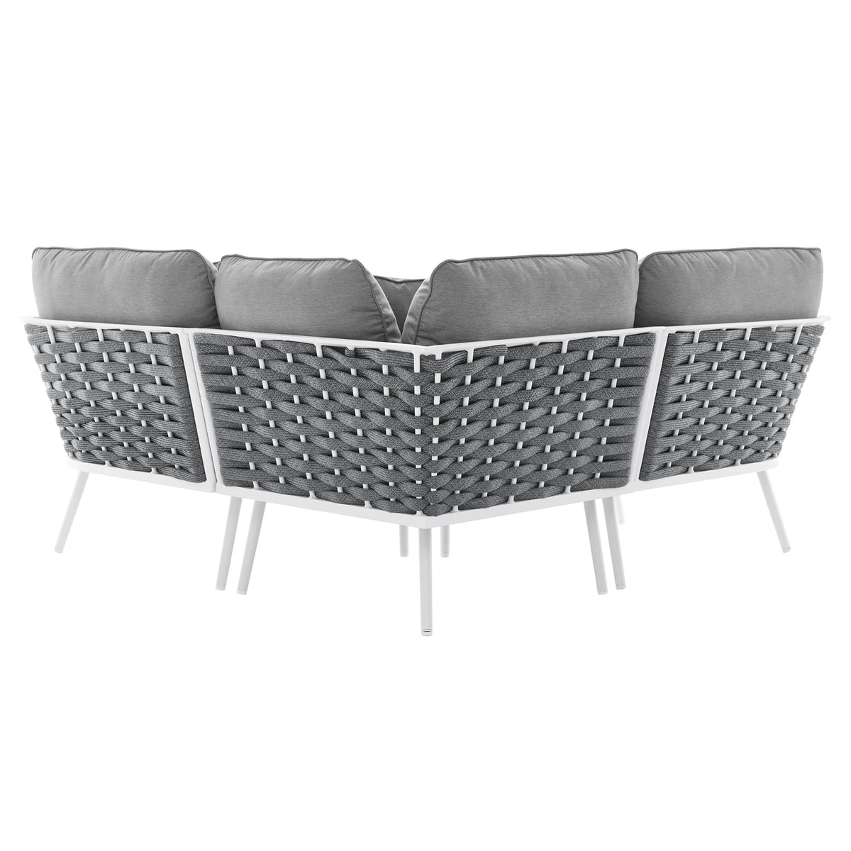 Stance Outdoor Patio Aluminum Small Sectional Sofa by Modway