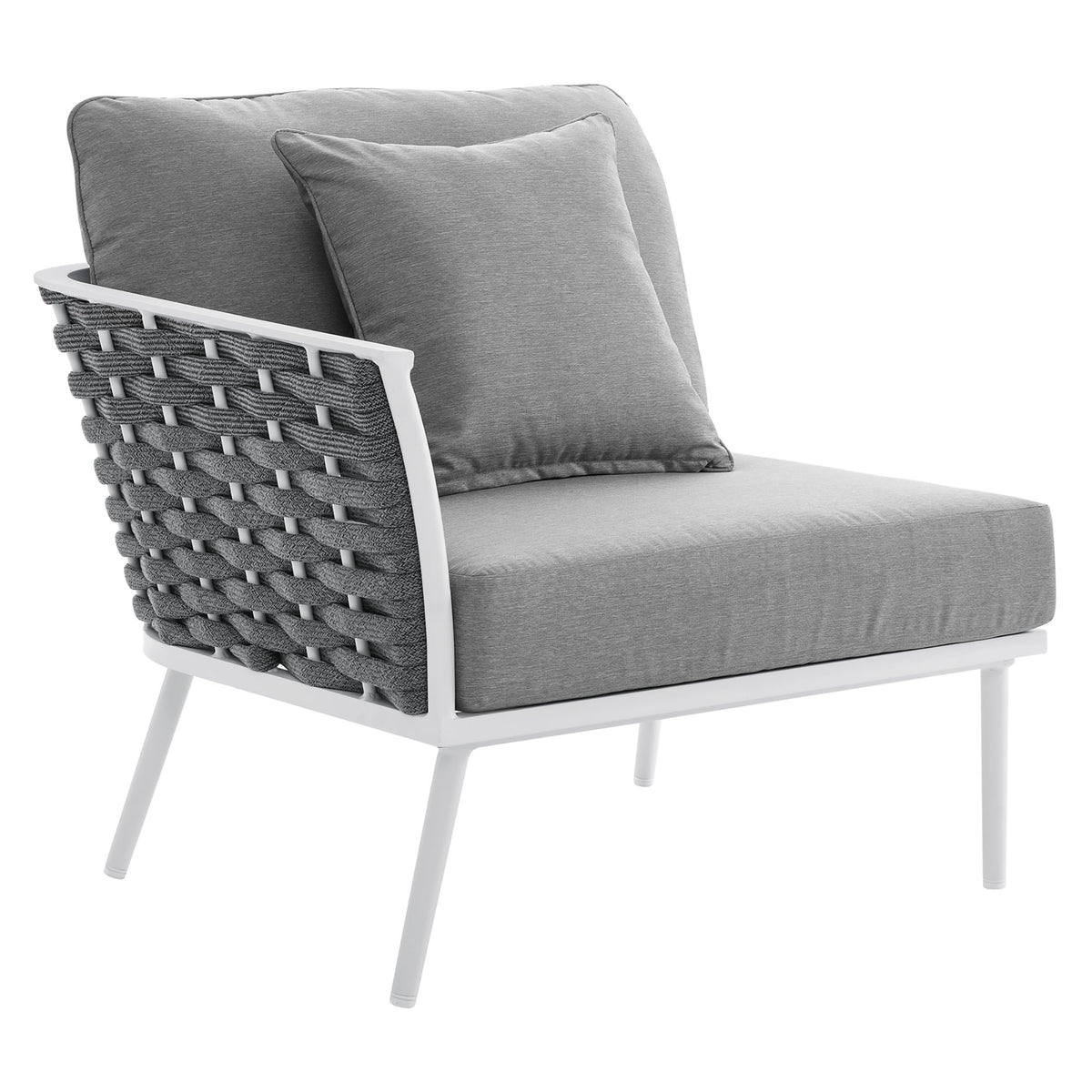 Stance Outdoor Patio Aluminum Small Sectional Sofa by Modway