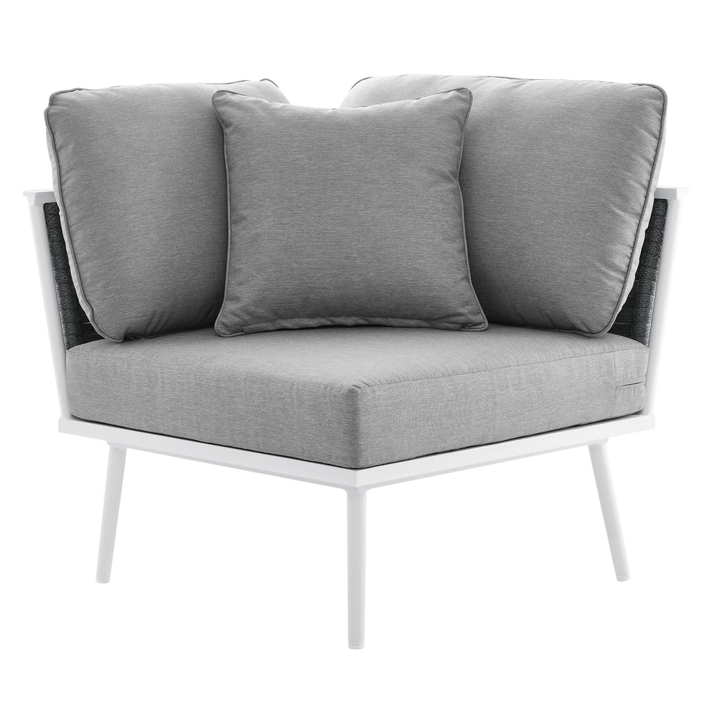 Stance Outdoor Patio Aluminum Small Sectional Sofa by Modway