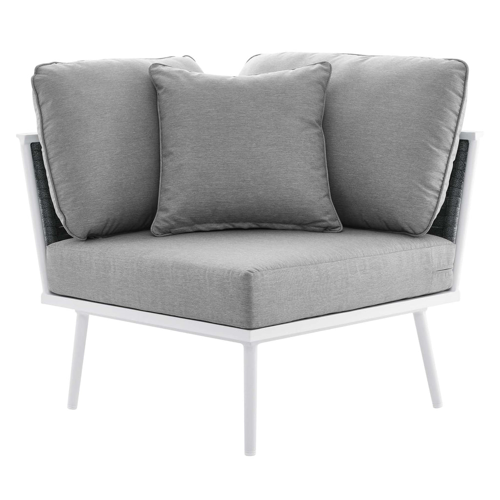 Stance 4 Piece Outdoor Patio Aluminum Sectional Sofa Set by Modway