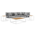 Stance 7 Piece Outdoor Patio Aluminum Sectional Sofa Set by Modway