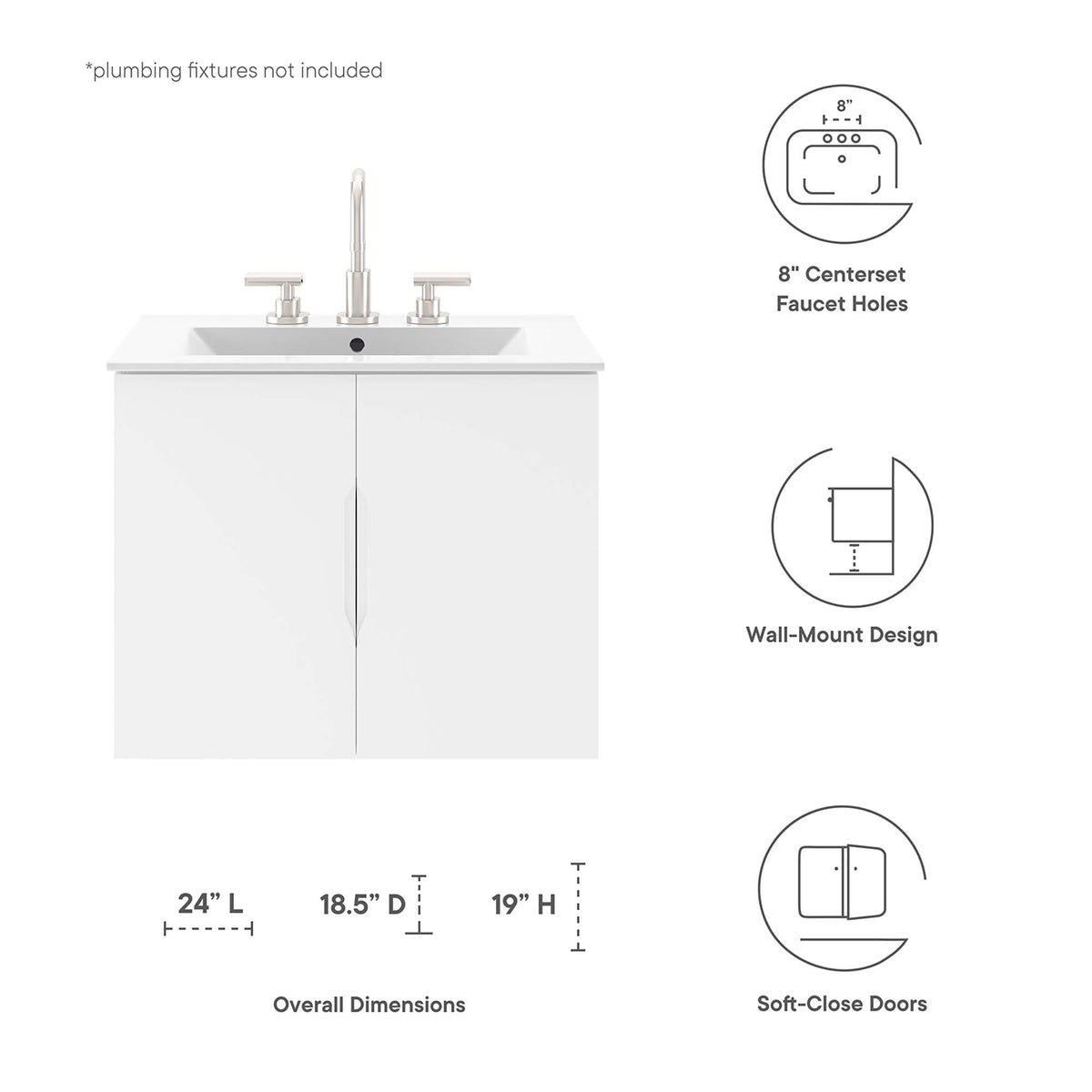Vitality 24" Bathroom Vanity by Modway