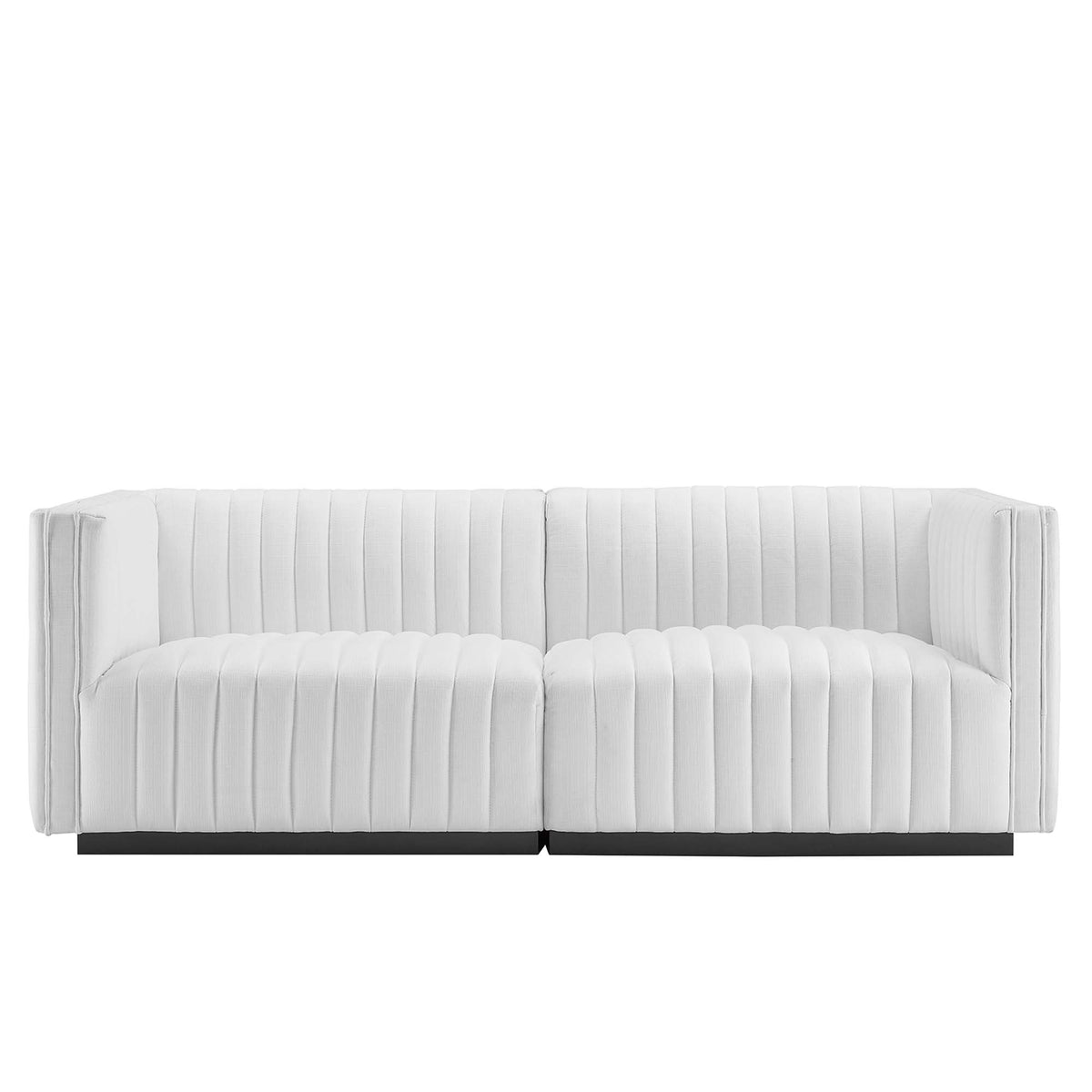 Conjure Channel Tufted Upholstered Fabric Loveseat by Modway