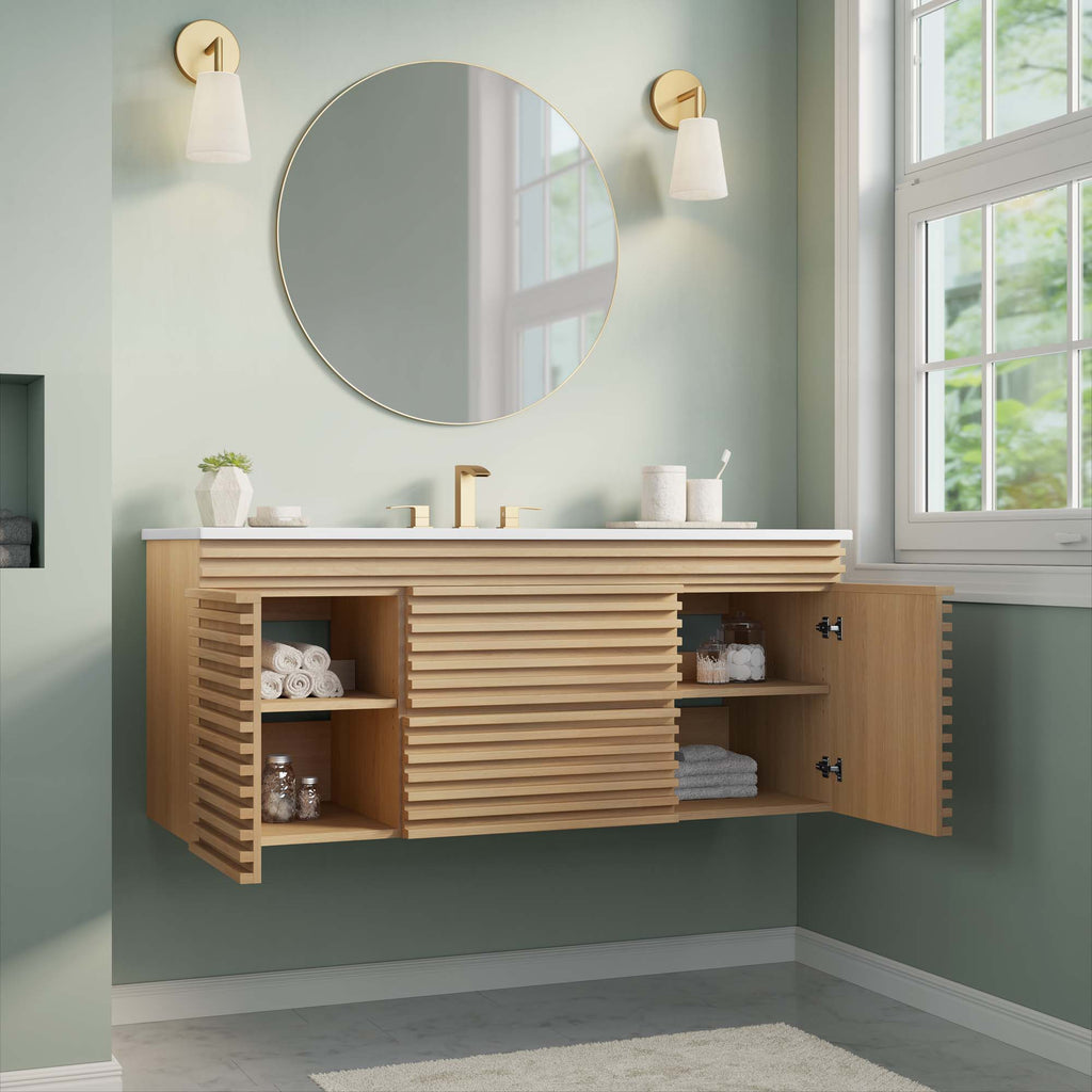 Render Wall-Mount Bathroom Vanity by Modway