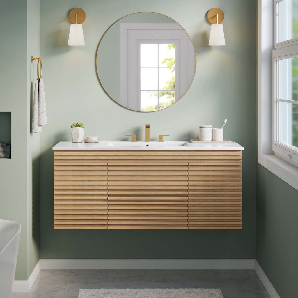 Render Wall-Mount Bathroom Vanity by Modway