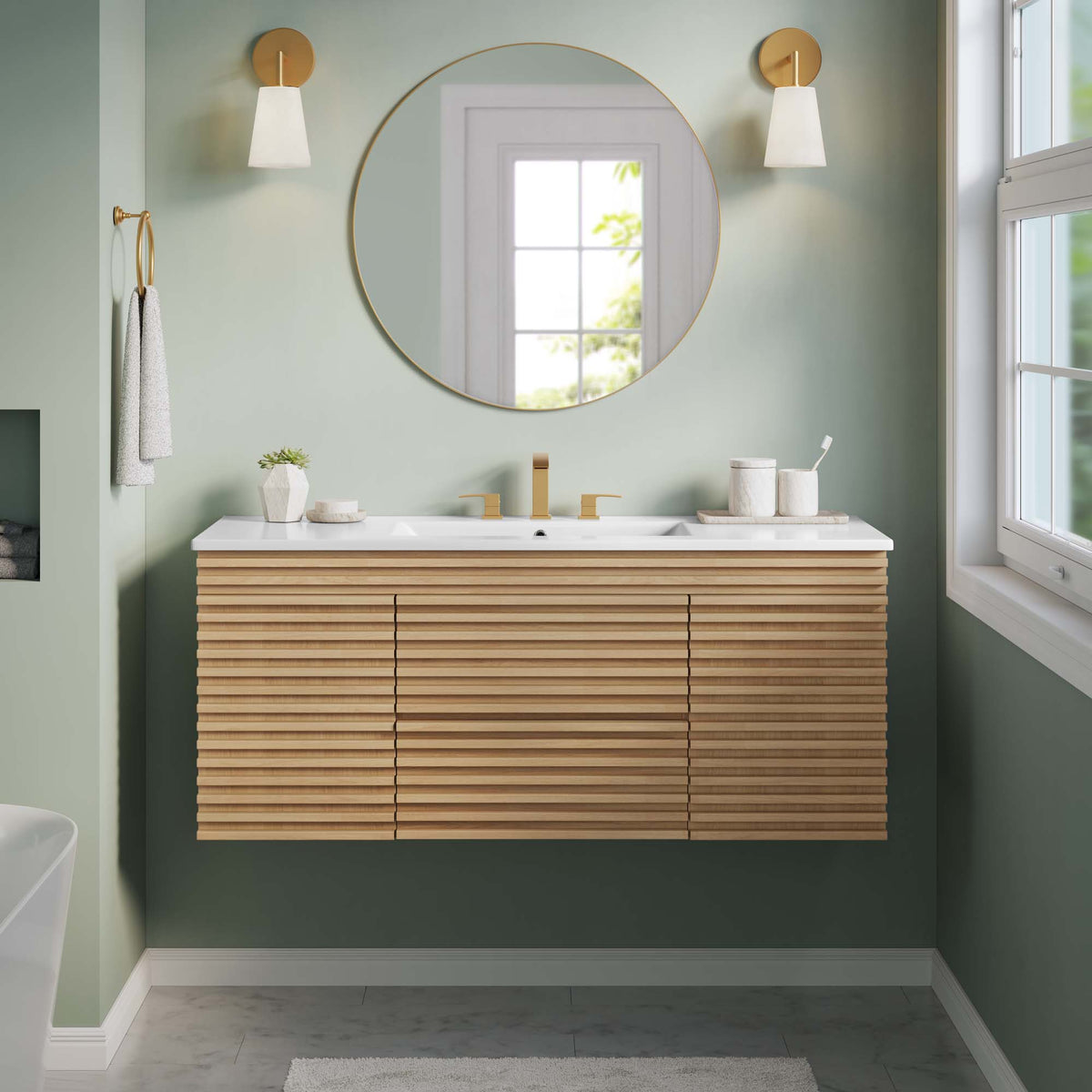 Render Wall-Mount Bathroom Vanity by Modway