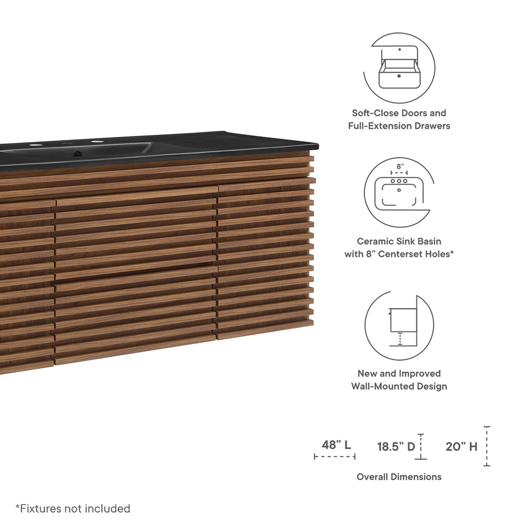 Render Wall-Mount Bathroom Vanity by Modway