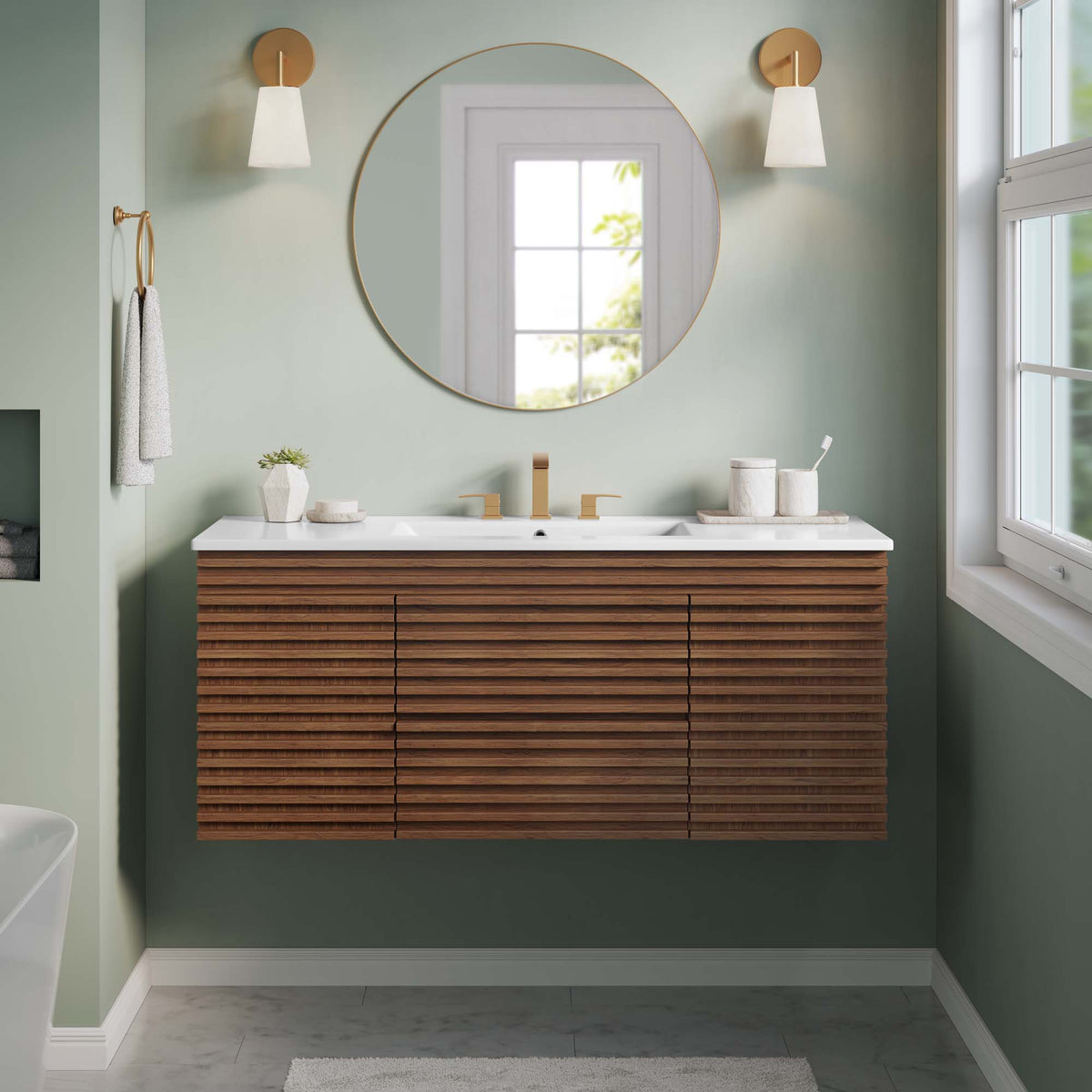 Render Wall-Mount Bathroom Vanity by Modway